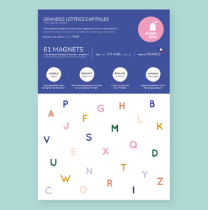Magnetisches Alphabet | 61 Große Großbuchstaben