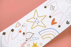 Scrollino Malbuch – Einhorn-Malrolle: Englisch