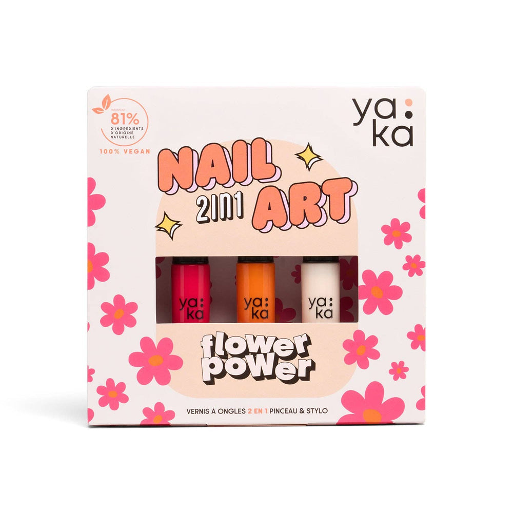 Nagellack-Set 2-in-1 Nail-Art "Flower Power"