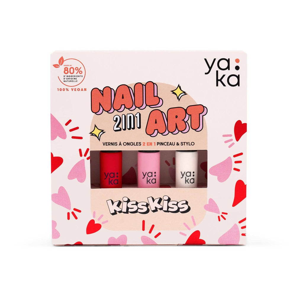 Nagellack-Set 2-in-1 Nail-Art "Kiss Kiss"