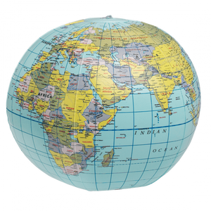 Wasserball | Aufblasbarer Globus 26 cm