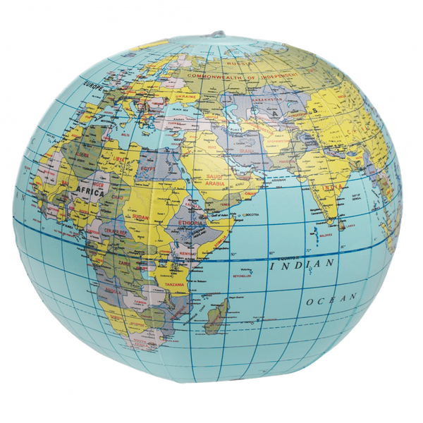 Wasserball | Aufblasbarer Globus 26 cm