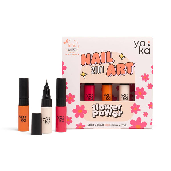 Nagellack-Set 2-in-1 Nail-Art "Flower Power"