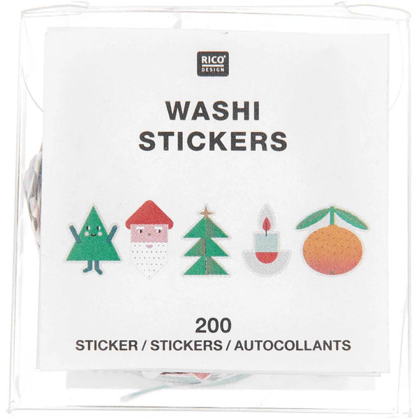 Washi Sticker Weihnachtsfiguren 200 Stück