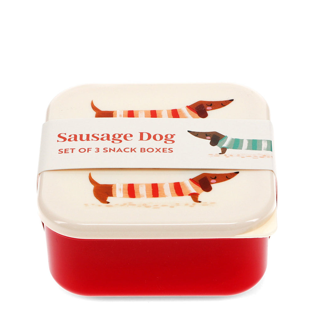 Lunchbox Snack Box 3er-Set Sausage Dog Dackel | Rex London