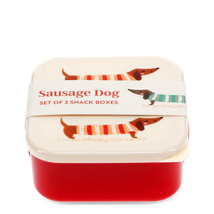 Lunchbox Snack Box 3er-Set Sausage Dog Dackel | Rex London