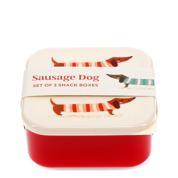 Lunchbox Snack Box 3er-Set Sausage Dog Dackel | Rex London