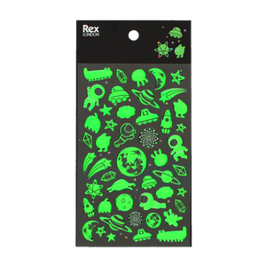 3D - Sticker - Weltraum | Glow in the dark