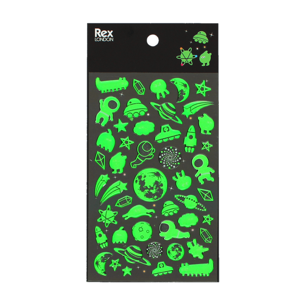 3D - Sticker - Weltraum | Glow in the dark