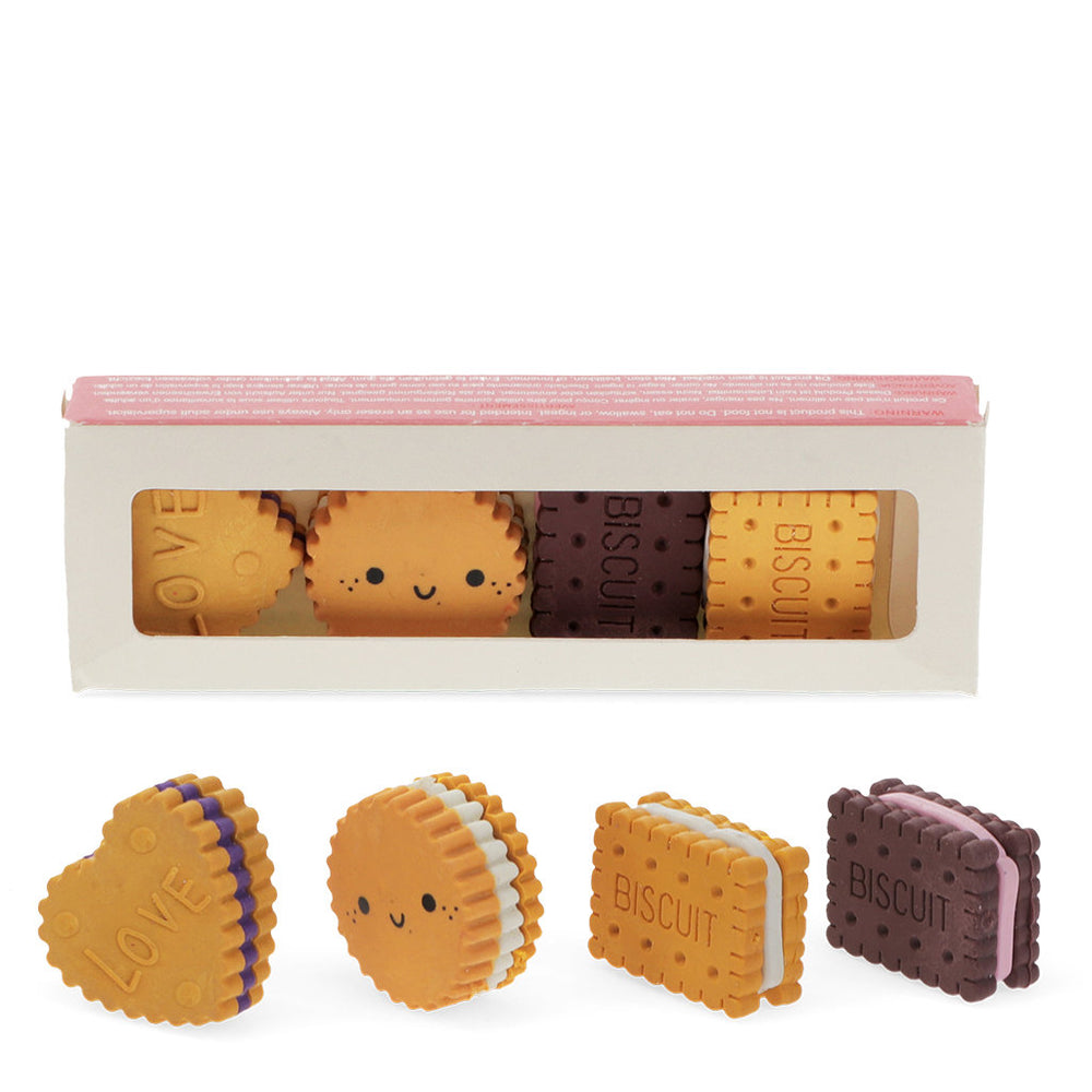 Radiergummis (4er-Set) – Kekse