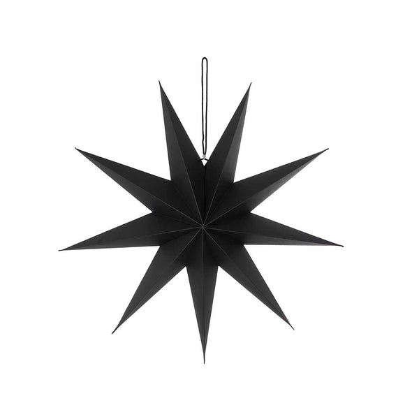 Papierstern auffaltbar 28cm "schwarz"