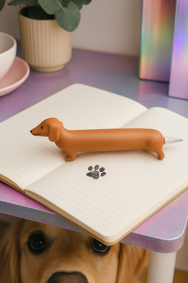 Squishy Stift | Kugelschreiber in Dackel-Form