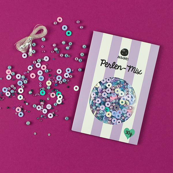 PERLEN "SET" Flieder / Lila