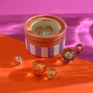 Magische Murmeln, rosa – Glow in the Dark, 12 Stück in Geschenkverpackung
