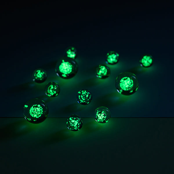 Magische Murmeln, blau – Glow in the Dark, 12 Stück in Geschenkverpackung (Kopie)