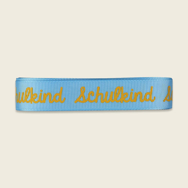 Geschenkband-Set „Schulkind“  türkis / gelb / mint