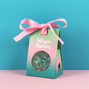 Flummiball mit Konfetti, Sterne/Herzen/Glitzer pastell 49mm