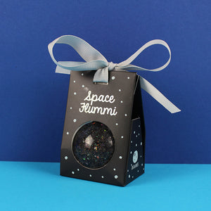 Flummiball mit Glitzer, schwarz 49mm