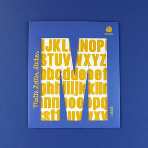 Buchstaben-Sticker matt, ocker