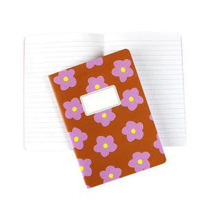 Notizheft Flowers, 30 Blatt kariert, DIN A5