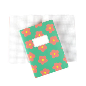 Notizheft Flowers, 30 Blatt kariert, DIN A5