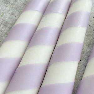 Dip Dye Kerzen | Swirl flieder | 4er Set