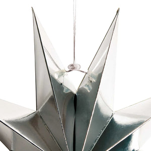 Papierstern auffaltbar 28cm "Silber Glänzend"