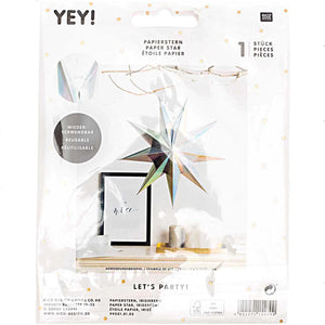 Papierstern auffaltbar 28cm "Irisierend"