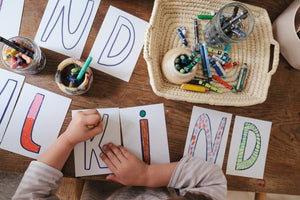 Postkartenset zum Ausmalen - SCHULKIND | Girlande