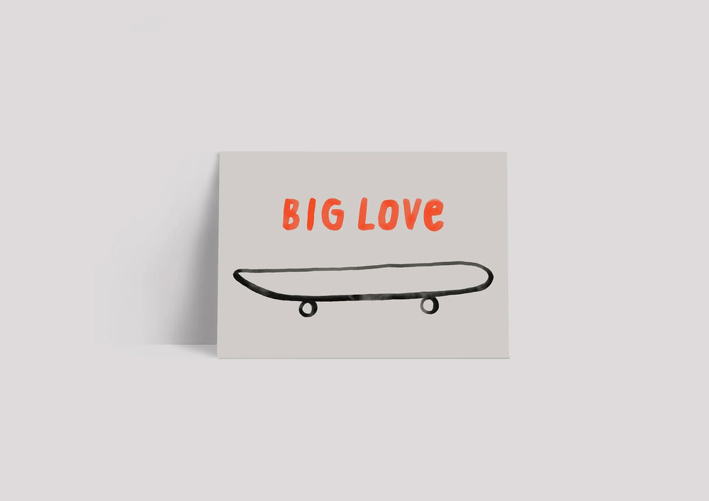 Postkarte "BIG LOVE, Skateboard"   | FRAMBOISEundKETCHUP