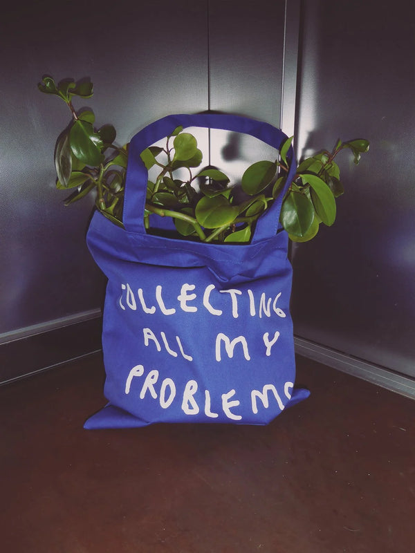 Tragetasche "Collecting all my Problems" | blau