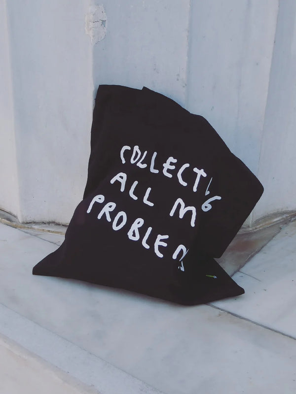 Tragetasche "Collecting all my Problems" | schwarz