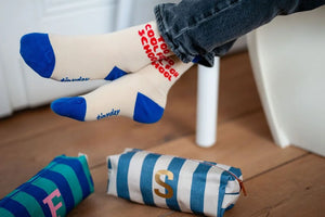 Etui mit Initiale "blau-beige"