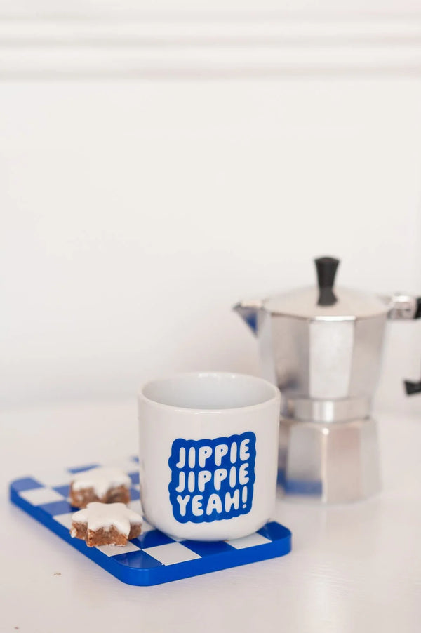 Jippie Jippie Yeah! Becher | blau