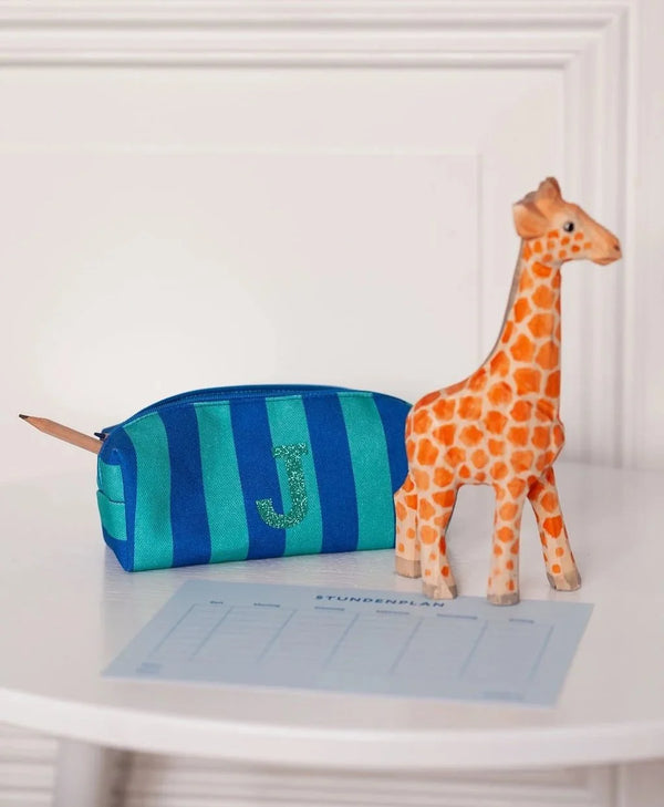 Etui mit Initiale "grün-blau"