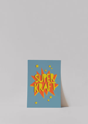 Postkarte "Superkraft blau" | FRAMBOISEundKETCHUP
