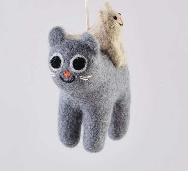 Filzanhänger "Katzen" Wrap