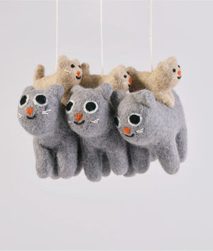 Filzanhänger "Katzen" Wrap