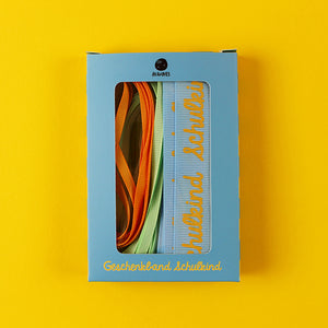 Geschenkband-Set „Schulkind“  türkis / gelb / mint