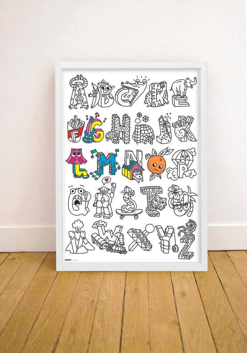 Riesenposter zum ausmalen"ABC"  | OMY