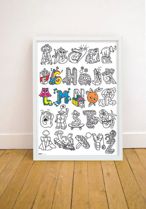 Riesenposter zum ausmalen"ABC"  | OMY
