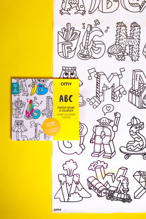 Riesenposter zum ausmalen"ABC"  | OMY
