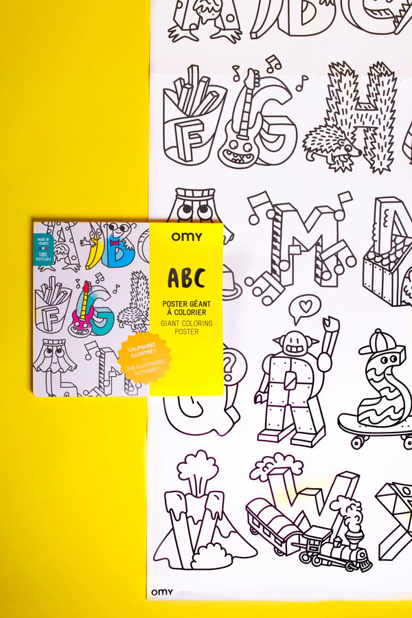 Riesenposter zum ausmalen"ABC"  | OMY