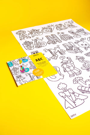 Riesenposter zum ausmalen"ABC"  | OMY