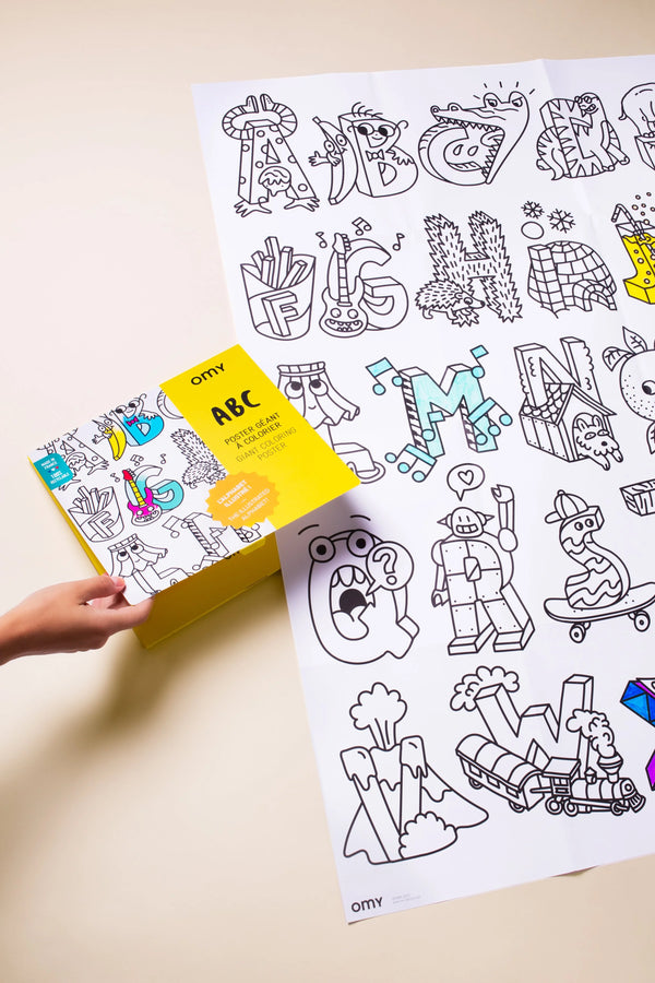 Riesenposter zum ausmalen"ABC"  | OMY