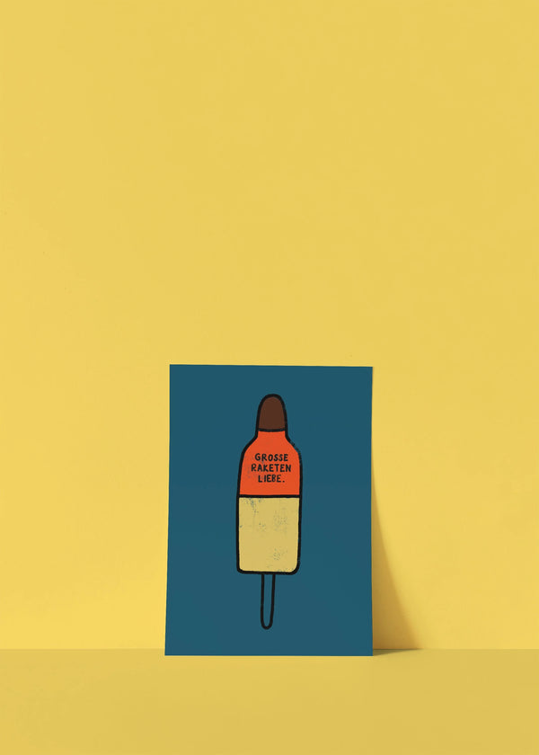 Postkarte "Große Raketenliebe" | FRAMBOISEundKETCHUP