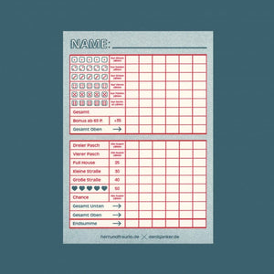 Würfelspiel Block "grün-rot"