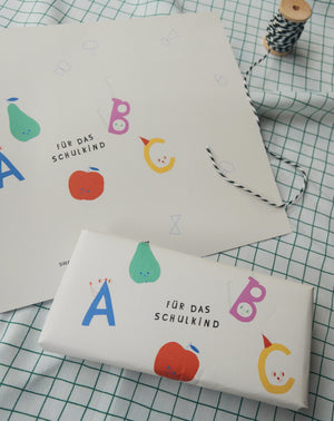 ABC zum Vernaschen – Schokoladenverpackung zur Einschulung (Printable PDF)