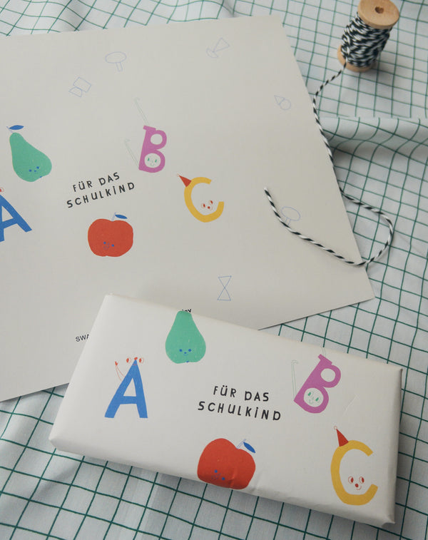 ABC zum Vernaschen – Schokoladenverpackung zur Einschulung (Printable PDF)