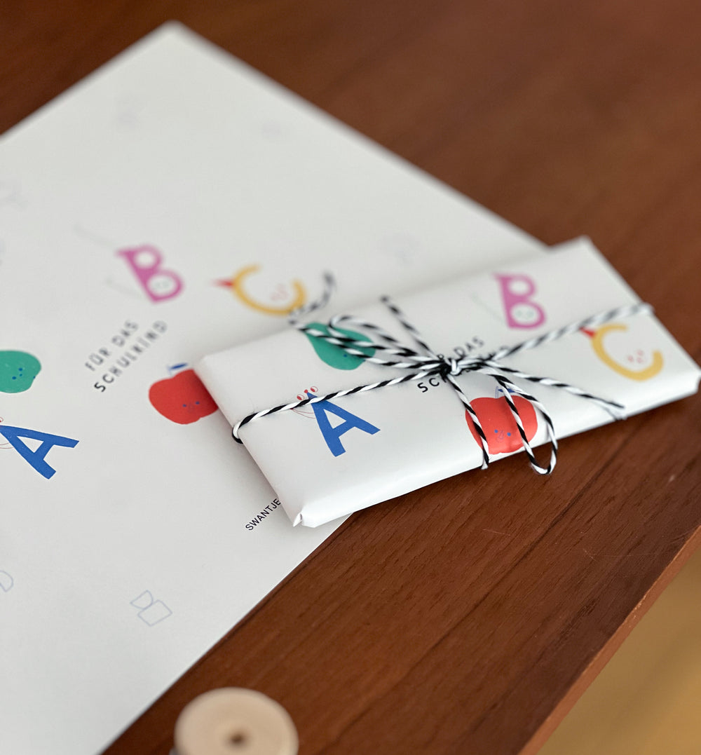 ABC zum Vernaschen – Schokoladenverpackung zur Einschulung (Printable PDF)